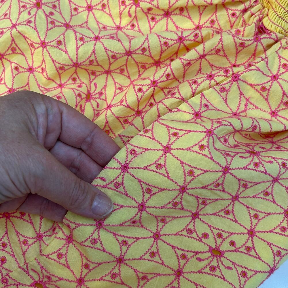 Lilly Pulitzer Felicity Starfruit Yellow Fly Away Eyelet Dress 4 Y2K Sundress - Picture 9 of 10